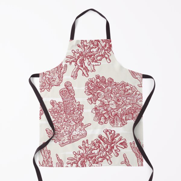 Item preview, Nautical Coastal Coral Pattern in toile style designed and sold by Sam Posnick.