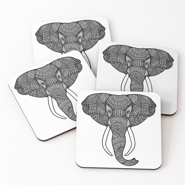 Item preview, Grey Elephant Mandala African Animal designed and sold by TheButtonCrew.