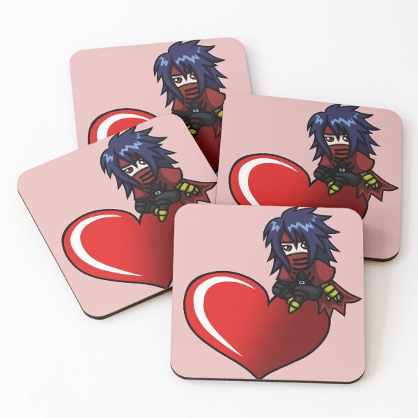 Item preview, Chibi Vincent Sitting on Heart PASSION RED designed and sold by timeless3wings.