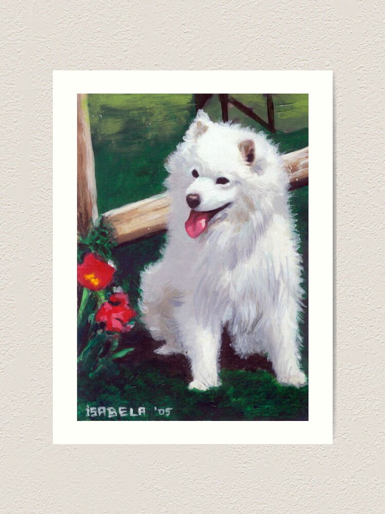 Japanese Spitz Dog Art Print By Oldetimemercan Redbubble