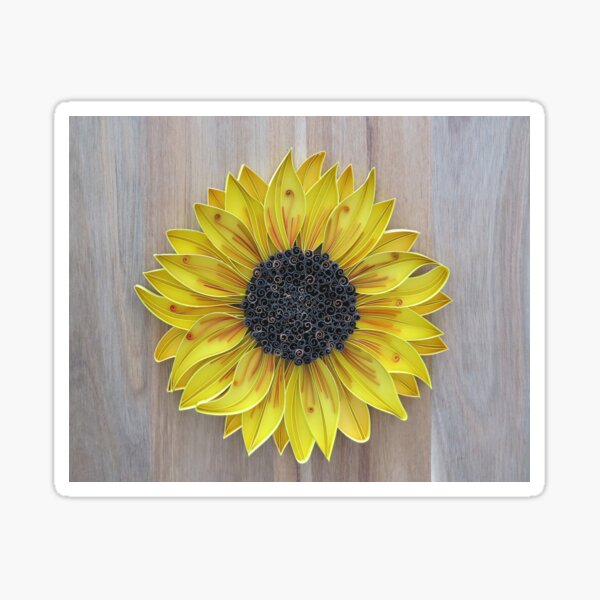 Yellow Golden Sunflower Hello Sunshine Sticker