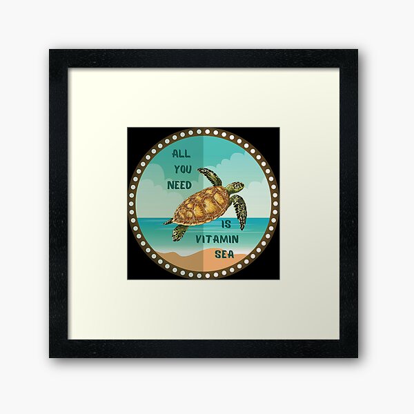 All you need is vitamin sea Framed Art Print