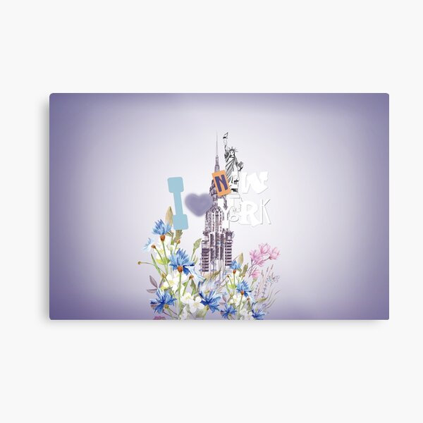 New York Minimalistic Vintage Theme Metal Print