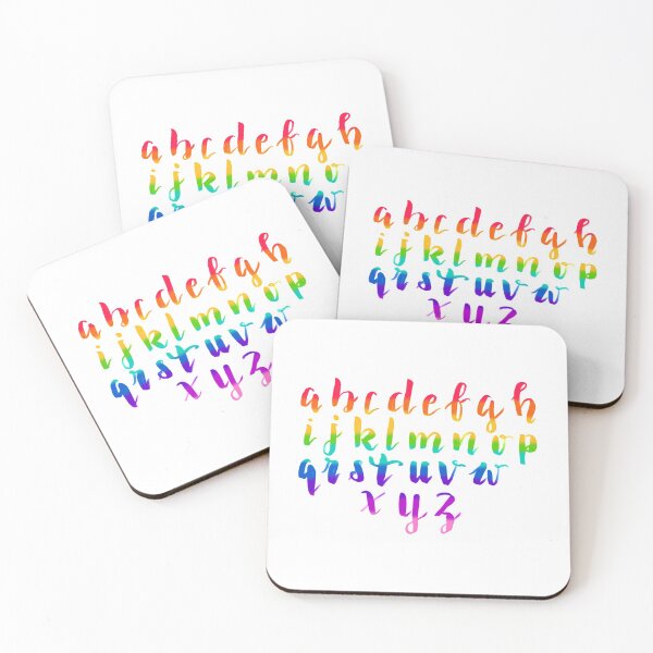 Item preview, Rainbow Calligraphy Alphabet (Spell out your Name!) designed and sold by Old-Cat-Lady.