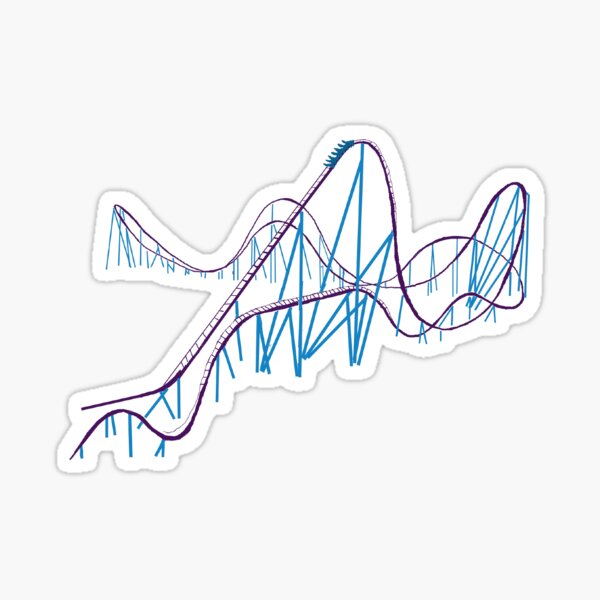 Rollercoaster Stickers for Sale Redbubble