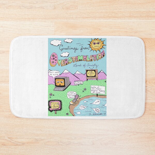 Item preview, Greetings from Overstimulation designed and sold by Intergalactic Unicorn: Art by Anna Schmidt.