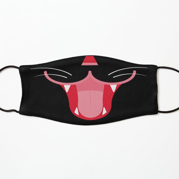 Funny cat red mouth happy smile halloween face Kids Mask