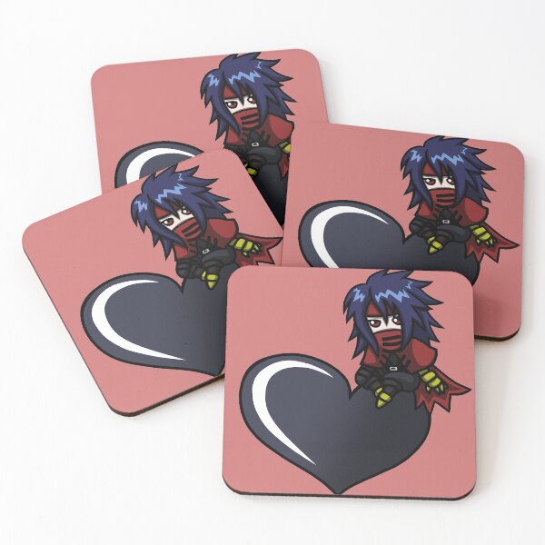 Item preview, Chibi Vincent Sitting on Heart DARK BLACK designed and sold by timeless3wings.