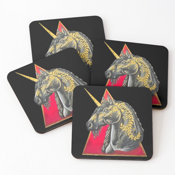 Item preview, Black Floral Unicorn designed and sold by Lady-Lilac.