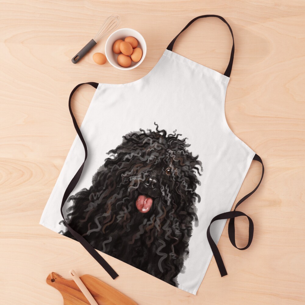 Black Puli Dog Apron