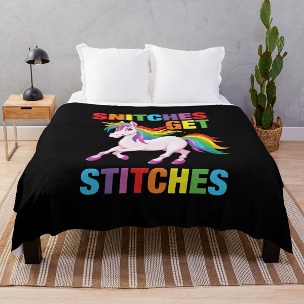 Item preview, Snitched Get Stitches - Rainbow Unicorn designed and sold by BeerBro-Designs.