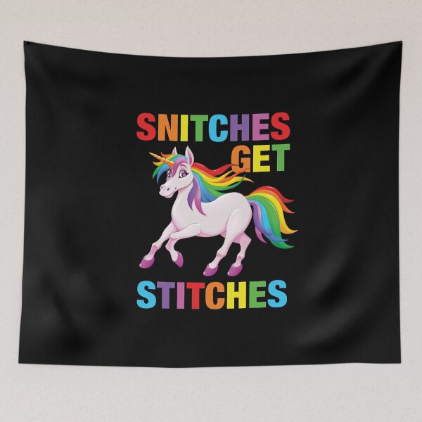 Item preview, Snitched Get Stitches - Rainbow Unicorn designed and sold by BeerBro-Designs.