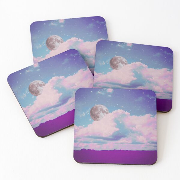 Item preview, Pastel Vaporwave Full Moon designed and sold by Intergalactic Unicorn: Art by Anna Schmidt.