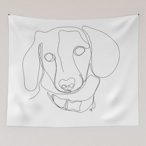 Artikelvorschau, Dachshund One Line Illustration entworfen und verkauft von noiza.