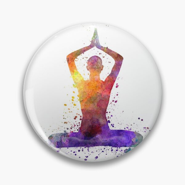 Item preview, Yoga woman 01 in watercolor splatter designed and sold by paulrommer.