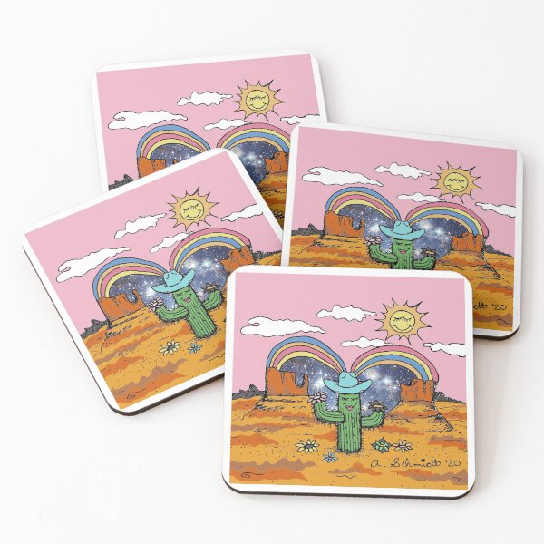 Item preview, Rainbow Desert Western Cactus designed and sold by Intergalactic Unicorn: Art by Anna Schmidt.