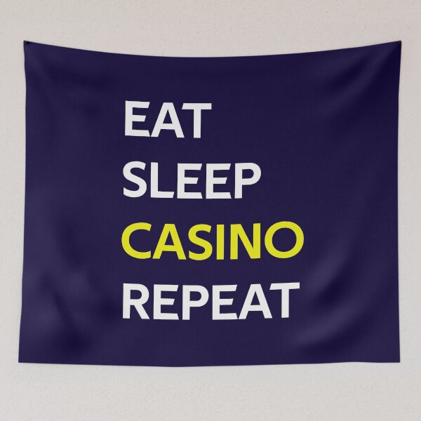 Item preview, Eat Sleep Casino Repeat designed and sold by CatArtStore.