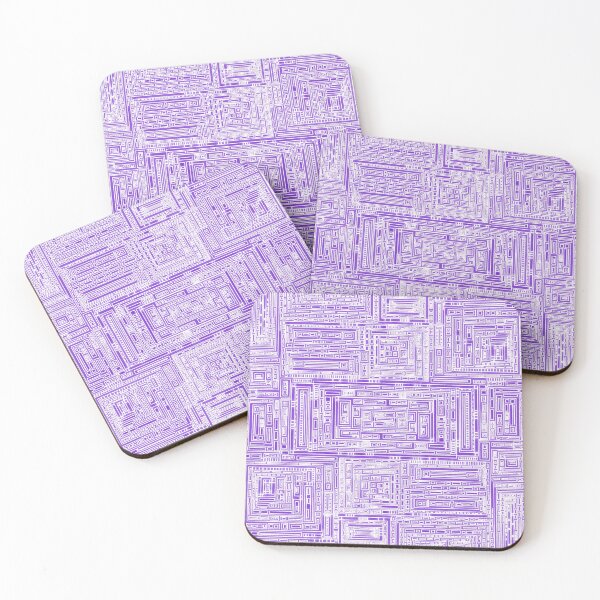 Item preview, White and purple pattern circuit inspired designed and sold by ArtByJessyca.
