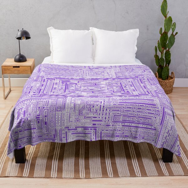 Item preview, White and purple pattern circuit inspired designed and sold by ArtByJessyca.