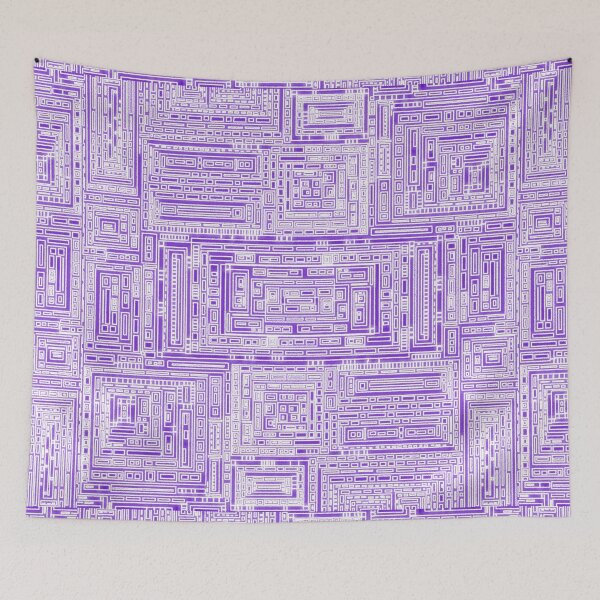 Item preview, White and purple pattern circuit inspired designed and sold by ArtByJessyca.