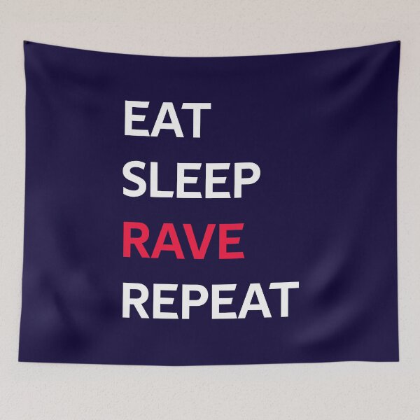 Item preview, Eat Sleep Rave Repeat designed and sold by CatArtStore.