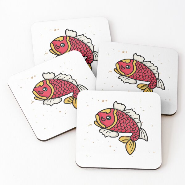 Artikelvorschau, Roter asiatischer Karpfenfisch, der chinesischen japanischen Koi-Fisch springt entworfen und verkauft von Wangfu-tees.