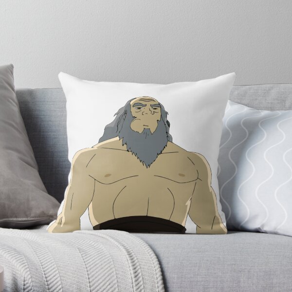 Buff Uncle Iroh Avatar Throw Pillow