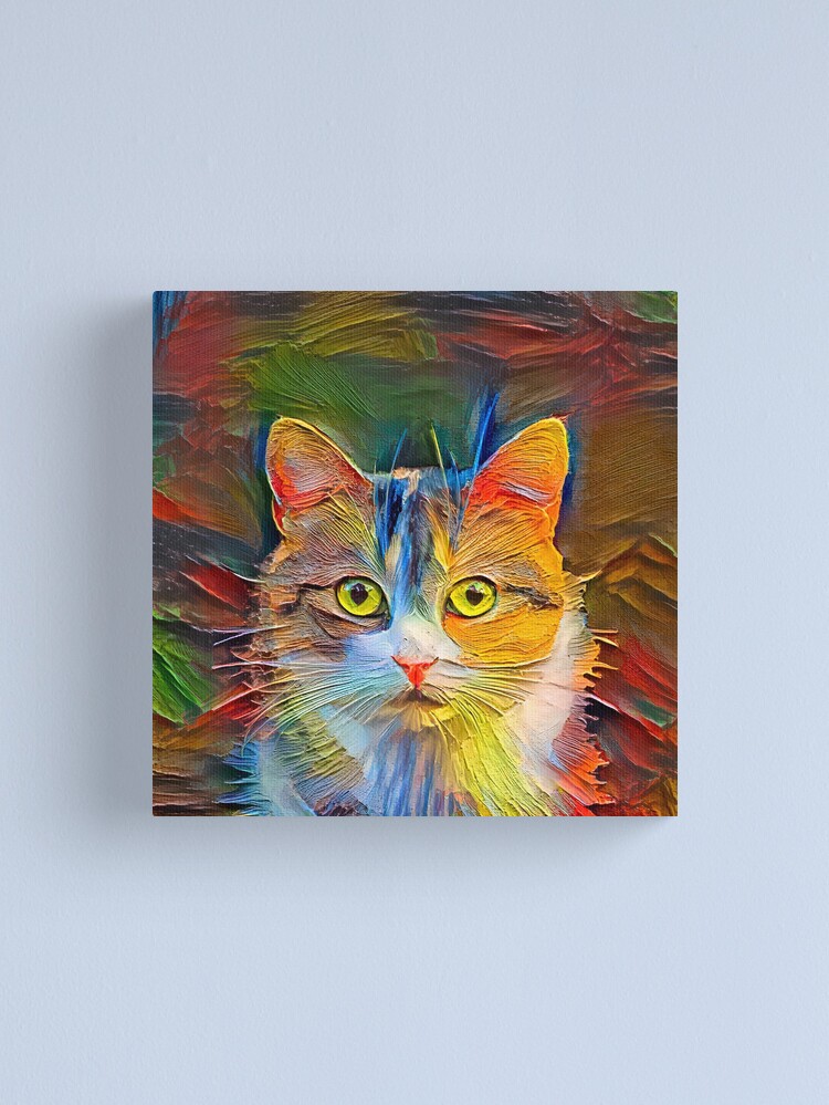 Alternate view of Abstractions of abstract cat Canvas Print