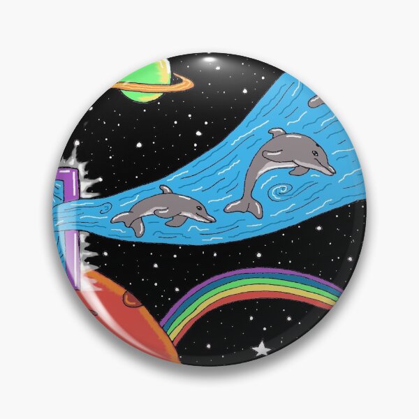 Item preview, Space Portal Dolphins designed and sold by Intergalactic Unicorn: Art by Anna Schmidt.