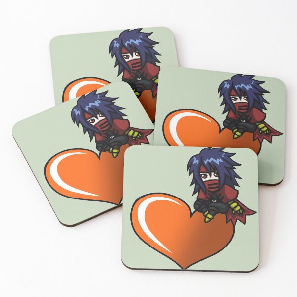 Item preview, Chibi Vincent Sitting on Heart SUNSET ORANGE designed and sold by timeless3wings.