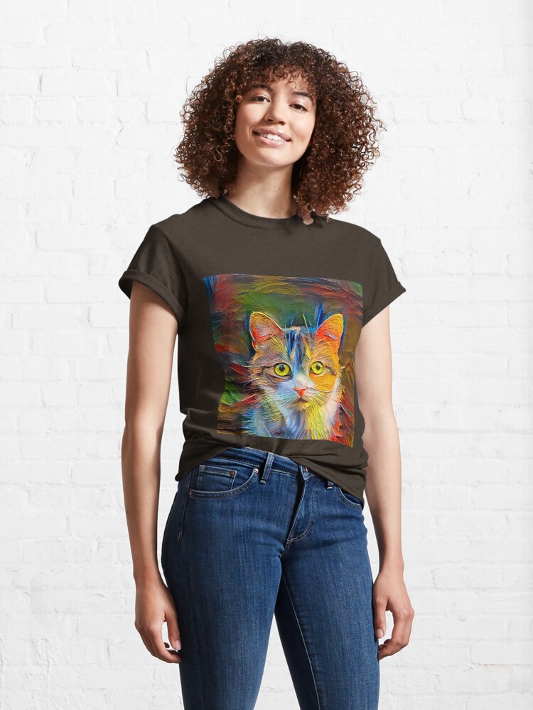 Alternate view of Abstractions of abstract cat Classic T-Shirt