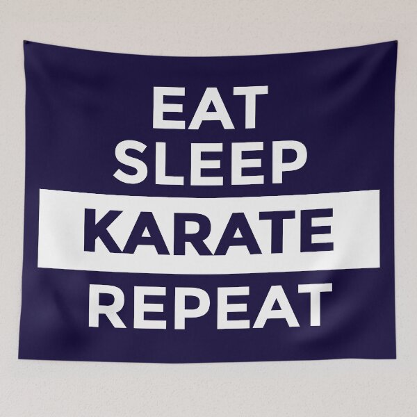 Item preview, Eat Sleep Karate Repeat designed and sold by CatArtStore.
