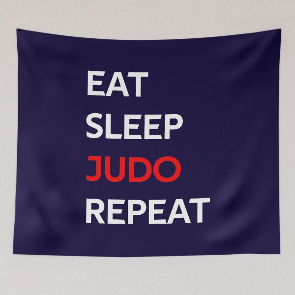 Aperçu de l'œuvre Eat Sleep Judo Repeat créée et vendue par CatArtStore.