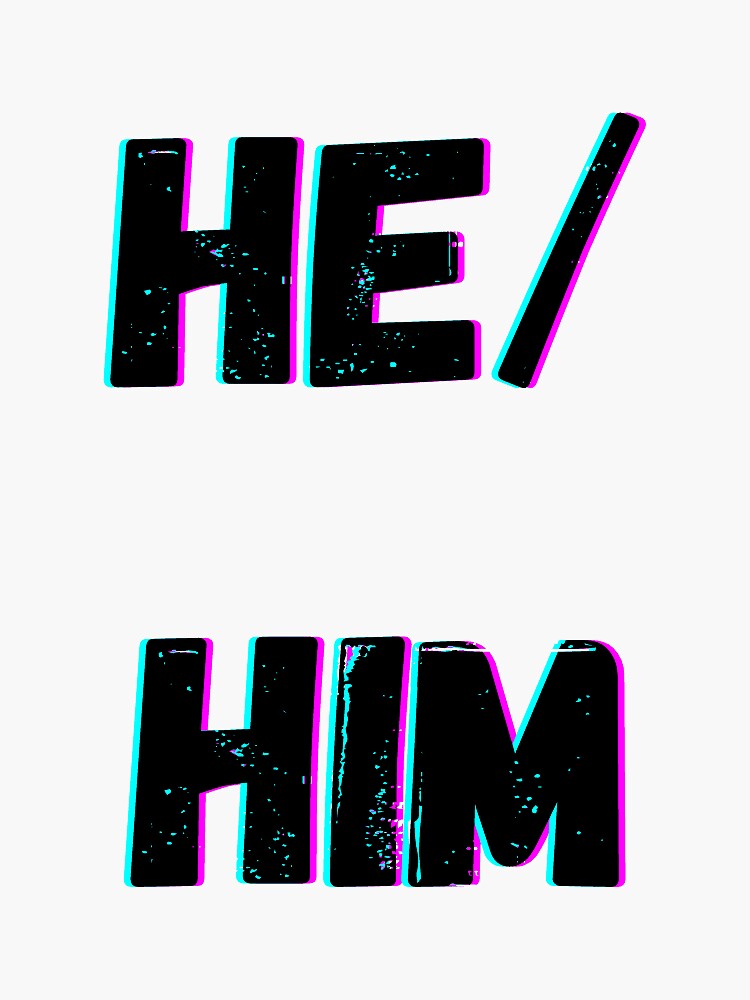 Hehim Pronouns Sticker For Sale By Freshscreams Redbubble 7893