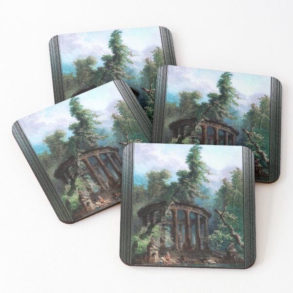 Item preview, The Bathing Pool by Hubert Robert v3 Old Masters Classical Art Reproduction designed and sold by Xzendor7 Digital Art Creations.