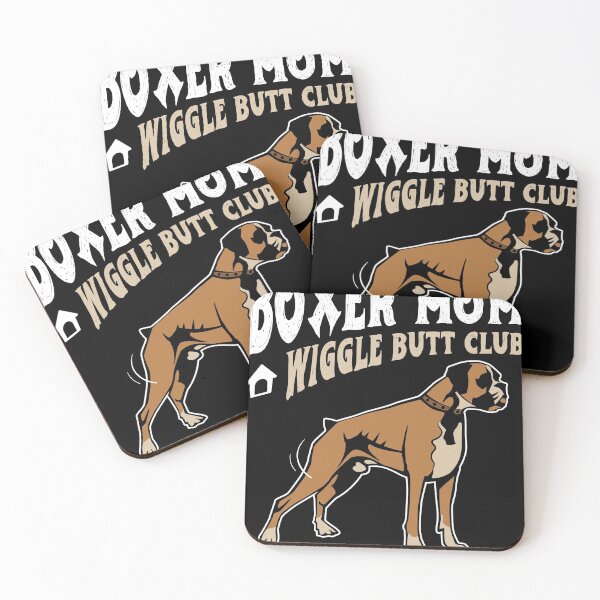 Item preview, Boxer Mom Wiggle Butt Club design, Boxer design, Dog design graphic designed and sold by Lisbob.