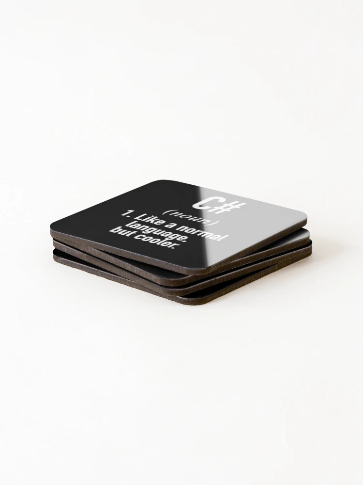 Thumbnail 4 of 5, Coasters (Set of 4), C Programming Language Defined - Programmer - Coder designed and sold by HiddenVerb.