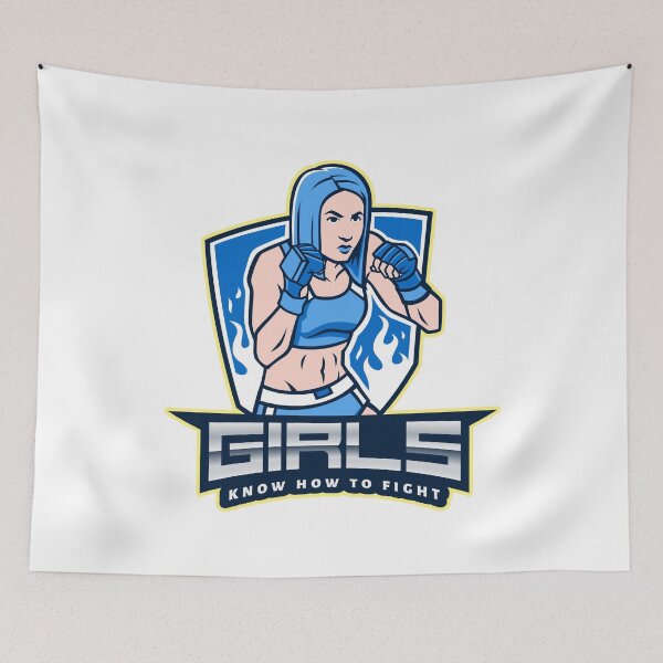 Item preview, Girls Know How To Fight - Fighting Girl Design designed and sold by mum-of-two.