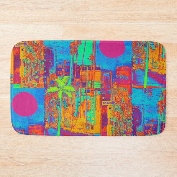Item preview, Los Angeles Urban Pop Art Sunset Blvd California Modern Art Palmtree Funky City LA Shabby Wanderlust designed and sold by ExquisiteShots.