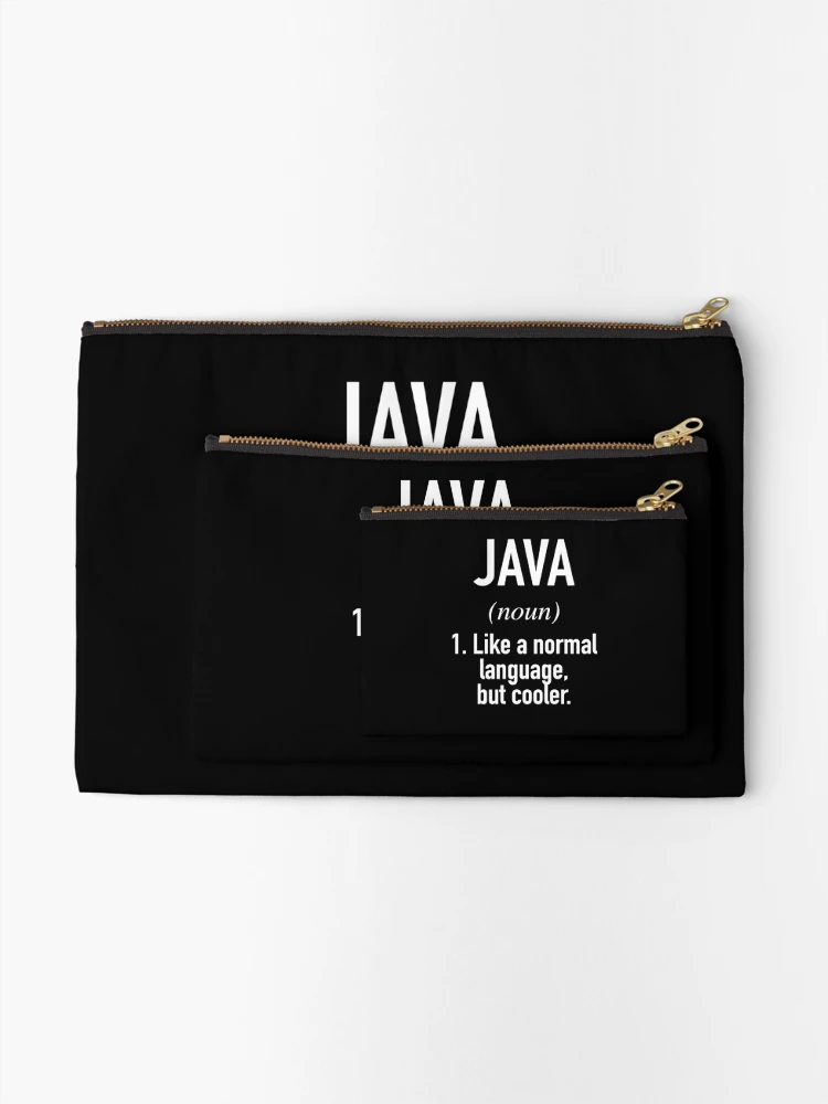 Thumbnail 2 of 4, Zipper Pouch, Java Programming Language Defined - Programmer - Coder designed and sold by HiddenVerb.