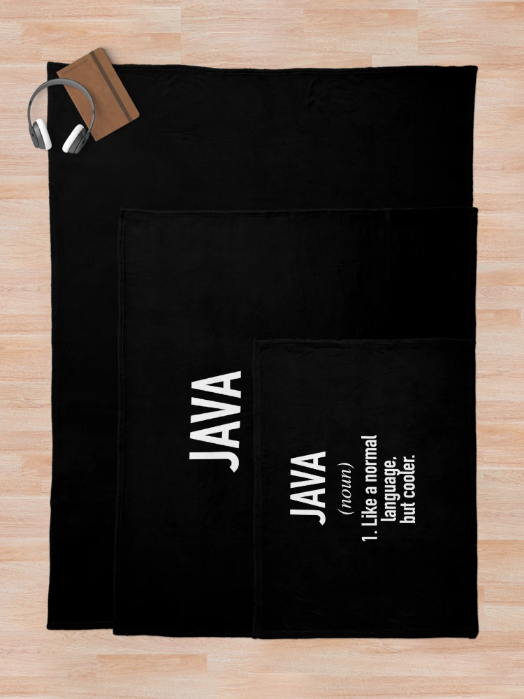 Thumbnail 5 of 6, Throw Blanket, Java Programming Language Defined - Programmer - Coder designed and sold by HiddenVerb.
