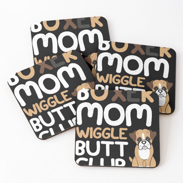 Item preview, Boxer Mom Wiggle Butt Club design, Boxer design, Dog design design designed and sold by Lisbob.