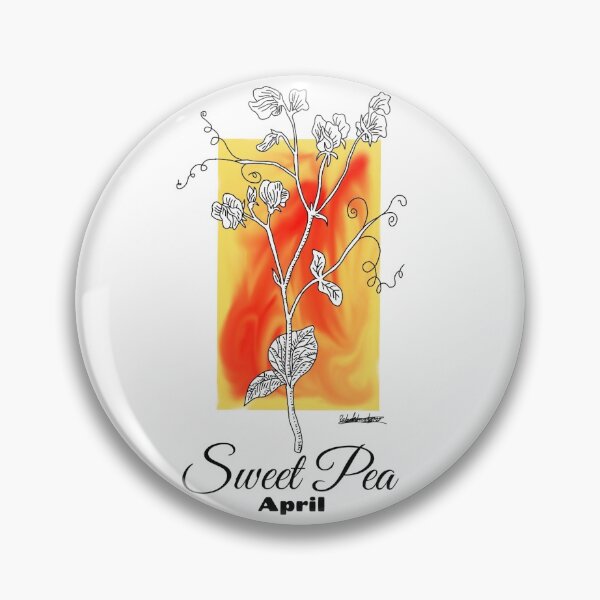 Item preview, April Birth flower - Sweet Pea designed and sold by RebekahMahoney.
