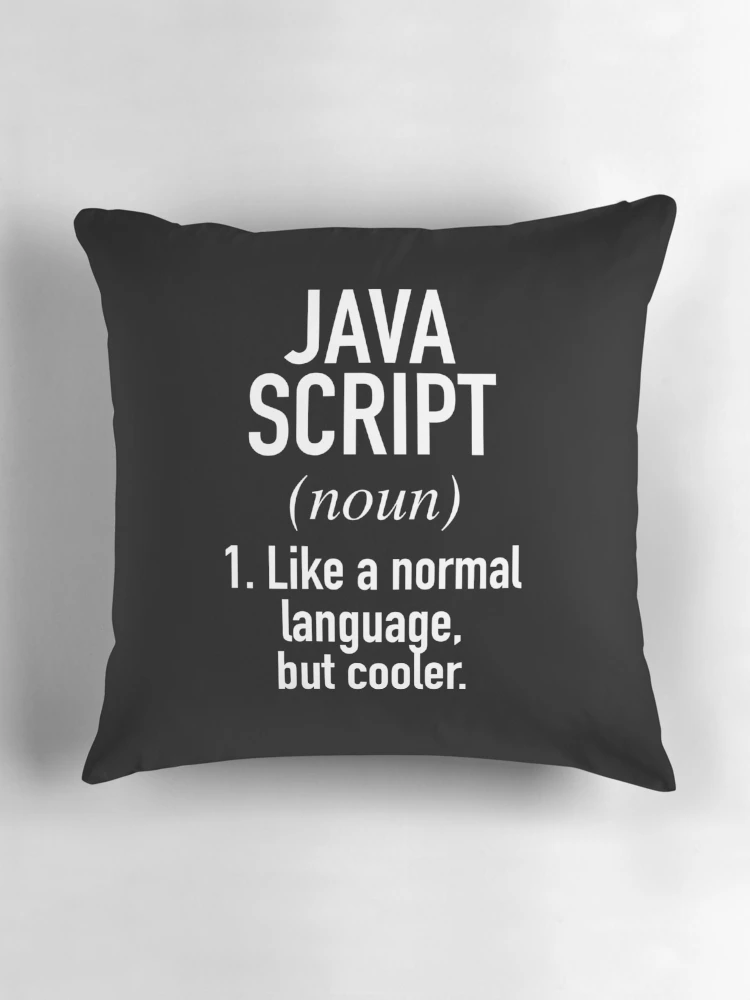 Thumbnail 3 of 4, Pillow, Javascript Programming Language Defined - Programmer - Coder designed and sold by HiddenVerb.
