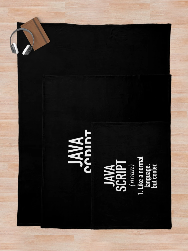 Thumbnail 5 of 6, Throw Blanket, Javascript Programming Language Defined - Programmer - Coder designed and sold by HiddenVerb.