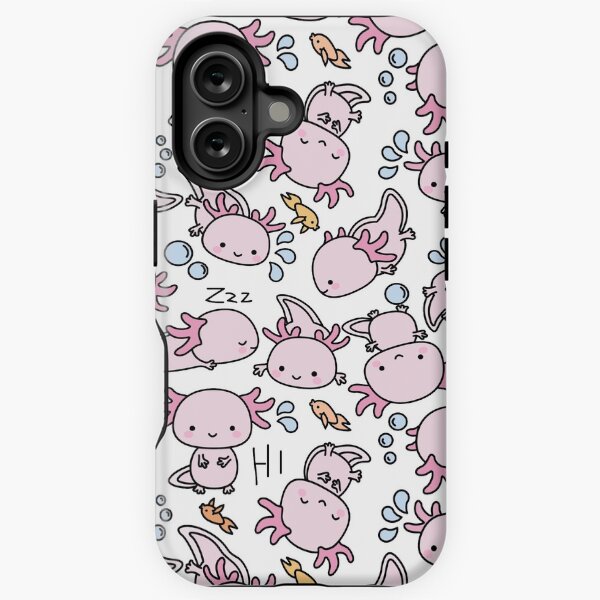 Vista previa del artículo con la obra «Axolotls Swimmy», diseñado y vendido por Emily "Lemol"  Shetterly.