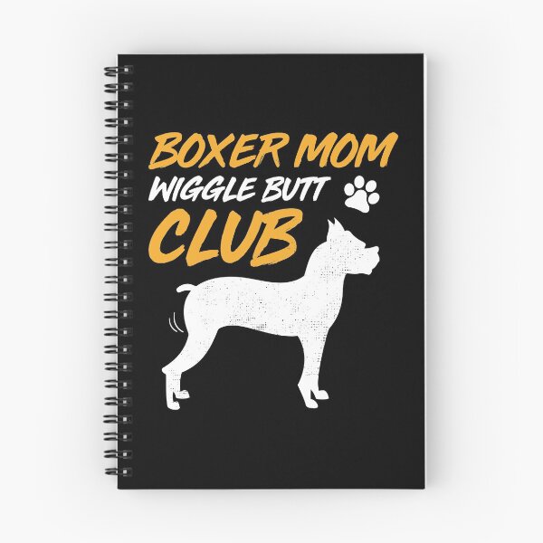 Item preview, Boxer Mom Wiggle Butt Club design, Boxer design, Dog design print designed and sold by Lisbob.