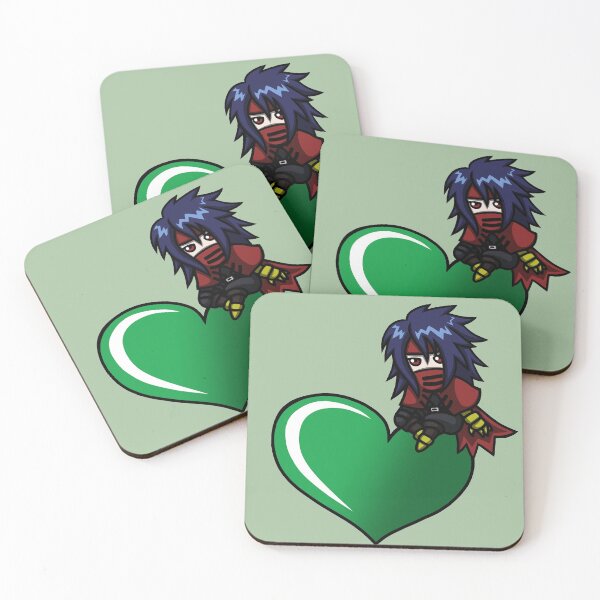 Item preview, Chibi Vincent Sitting on Heart GREEN EMERALD designed and sold by timeless3wings.
