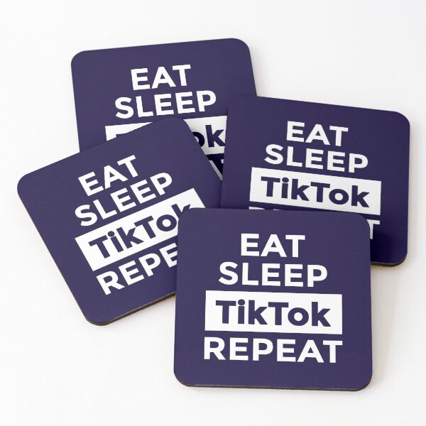 Item preview, Eat Sleep TikTok Repeat designed and sold by CatArtStore.