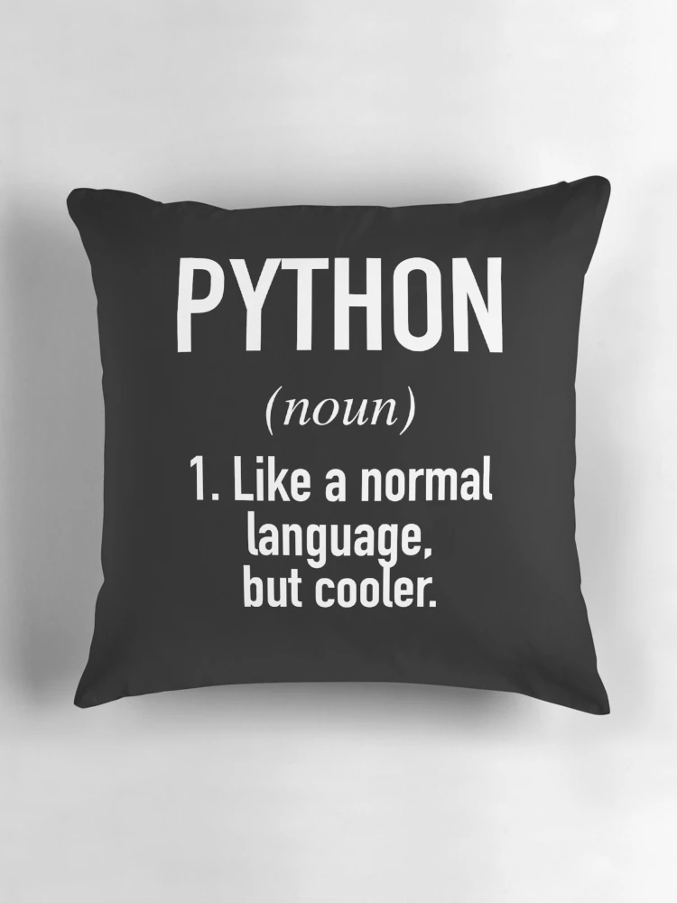 Thumbnail 3 of 4, Pillow, Python Programming Language Defined - Programmer - Coder designed and sold by HiddenVerb.